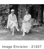 #21207 Stock Photography Of Doris Stevens And Alice Paul Sitting Outdoors In 1925
