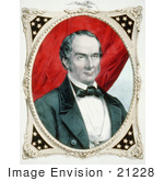 #21228 Stock Photography Of A Colored Lithograph Of Daniel Webster