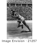 #21257 Stock Photography Of Jesse Owens Running In The 1936 Summer Olympics
