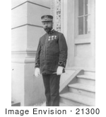 #21300 Stock Photography Of John Philip Sousa In Uniform Standing On Steps 1904