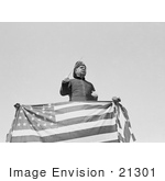 #21301 Stock Photography Of John Philip Sousa Standing Behind An American Flag Leading Bands At The American League Park