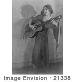 #21338 Stock Photography Of Gladys Louise Smith Known As Mary Pickford Playing A Guitar In Rosita