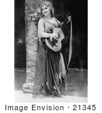 #21345 Stock Photography Of Gladys Louise Smith Known As Mary Pickford Strumming A Guitar In Rosita