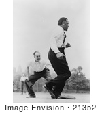 #21352 Stock Photography Of Jose Ferrer And Paul Robeson Playing Baseball
