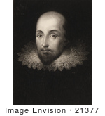 #21377 Historical Stock Photography Of William Shakespeare Wearing A Lace Collar