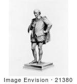 #21380 Historical Stock Photography Of A Statue Of William Shakespeare