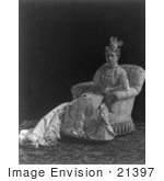 #21397 Stock Photography Of Ida Saxton Mckinley First Lady And Wife Of William Mckinley In A Gorgeous Gown
