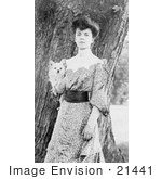 #21441 Stock Photography Of Alice Roosevelt Longworth Holding A Little Dog