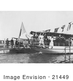 #21449 Stock Photography Of Alice Roosevelt Longworth On A Boat Waving Goodbye Kobe Japan