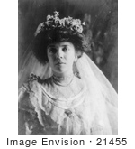 #21455 Stock Photography Of Alice Roosevelt Longworth In A Veil And Wedding Dress 1906