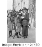 #21459 Stock Photography Of Alice Roosevelt Longworth Buying Liberty Bonds From Girl Scouts