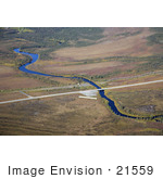 #21559 Stock Photography Of A Landscape Of The Kanuti River Dalton Highway And Trans Alaska Pipeline