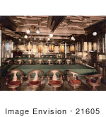 #21605 Stock Photography Of The Second Class Dining Room On The Konig Albert Steamship North German Lloyd Royal Mail Steamers