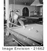 #21662 Stock Photography Of Firmin Cassignol Playing A Game Of Pool