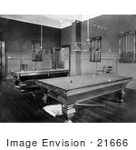 #21666 Stock Photography Of Pool Tables In A Rec Room