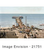 #21751 Historical Stock Photography Of The North Pier On The Irish Sea In Blackpool Lancashire England