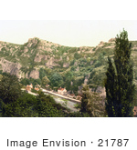 #21787 Historical Stock Photography Of The Village Of Cheddar England Somerset United Kingdom