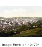 #21794 Historical Stock Photography Of The Truro Cathedral And Carvedras Viaduct In Truro Cornwall England
