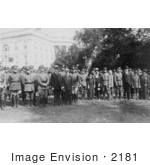 #2181 President Calvin Coolidge With Members Of The Military Order Of The World War