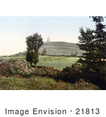 #21813 Historical Stock Photography Of St Michael’S Tower On The Glastonbury Tor In Somerset England