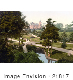#21817 Historical Stock Photography Of People Strolling Through The Valley Gardens In Harrogate North Yorkshire England