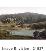 #21837 Historical Stock Photography Of Watermouth Castle And Boat Houses In Ilfracombe England