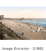 #21882 Historical Stock Photography Of Tents On The Beach In Gorleston Norfolk England