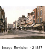 #21887 Historical Stock Photography Of Storefronts And Street Scene Of Southgate Street In Gloucester England