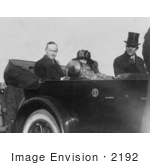 #2192 President And Mrs Coolidge In Convertible Automobile