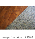#21926 Stock Photography Of Carpet Pads Being Pulled Off Of Wood Flooring