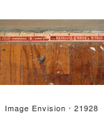 #21928 Stock Photography Of Nails In A Carpet Tack Strip On A Wood Floor Following The Removal Of Carpet And Padding