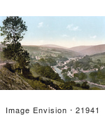 #21941 Stock Photography Of The Village Of Laxey On The River Isle Of Man England