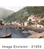 #21954 Stock Photography Of Boats In The Harbour At Lynmouth Devon England
