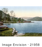 #21958 Stock Photography Of A Steamer At The Howtown Pier On Ullswater Lake District England United Kingdom