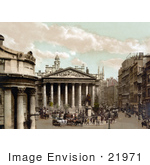 #21971 Stock Photography Of The Wellington Statue Outside The Royal Exchange In London England
