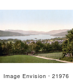 #21976 Stock Photography Of A Path Leading Down To The Lake In Windermere Cumbria Lake District England