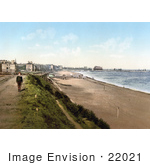 #22021 Stock Photography Of A Boy Near The Beach And Royal Hotel In Lowestoft Suffolk East Anglia England Uk
