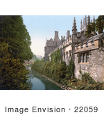 #22059 Stock Photography Of The River Cherwell Along The Magdalen College In Oxford Oxfordshire England