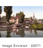 #22071 Stock Photography Of Pulls Ferry On Wensum River And The Norwich Cathedral In Norwich East Anglia Norfolk England