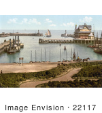 #22117 Historical Stock Photography Of A Steamer And Sailboats In The Harbour Of Lowestoft Waveney Suffolk East Anglia England Uk