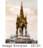 #22121 Historical Stock Photography Of The Albert Memorial With The Frieze Of Parnassus In Kensington Gardens London England