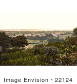 #22124 Historical Stock Photography Of A Garden With A View On Lydney Forest Of Dean Gloucestershire England Uk