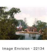 #22134 Historical Stock Photography Of The Church On The River Thames In Whitechurch Dorset England