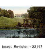 #22147 Historical Stock Photography Of The Palladian Bridge And The Prior Park Collegebath Somerset England Uk