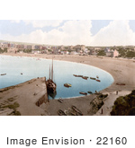 #22160 Historical Stock Photography Of Boats On The Water At Port Erin Isle Of Man England