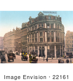 #22161 Historical Stock Photography Of A Street Scene On The Holborn Viaduct In London England