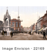 #22169 Historical Stock Photography Of The Statue Of Queen Victoria On High Street In Maidstone Kent England Uk