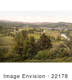#22178 Historical Stock Photography Of The Village Of Monmouth Wales Monmouthshire England Uk