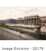 #22179 Historical Stock Photography Of The Exterior Of The British Museum In London England