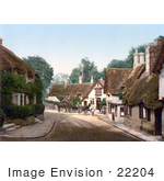 #22204 Historical Stock Photography Of Buildings In The Old Village Of Shanklin Isle Of Wight England Uk